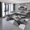 Gray Geometric Carpet Crystal Velvet Material Mat Bedroom Bed Home Living Room Sofa Study Cloakroom Decorative 240108