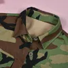 Giacche da donna Camouflage Personalizzato Crop Top Sexy Giacca streetwear per le donne Bavero Maniche lunghe Monopetto Cappotto corto a nastro