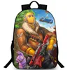 Raptor-Rucksack Cooler Tagesrucksack Star Player-Schultasche Game-Print-Rucksack Bild-Schultasche Foto-Tagesrucksack