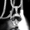 Anhänger-Halsketten, trendige Tauchmasken-Halskette mit 4 mm breiter Seilkette für Männer und Frauen, Unisex-Schmuck