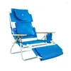 Kamp Mobilya Devekuşu Yatan Alüminyum Beach Sandalye - Blue Recliner Katlanır Damla Teslimat Sporları Açık havada kamp yürüyüşü ve otecy