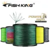 Fish King 500 m flätad tråd PE Fiskelinje 9 Strand 20lb-100 pund 0,12 mm-0.4mm Spiral Tech Multifilament Stark karpfiskelinje 240108