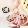 Nose Rings & Studs Nose Rings Studs 1Pcs Fake Piercing Clip On Septum Earing Non Daith Earring Jewelry False Faux 230325 Drop Deliver Dhsaj