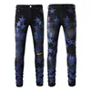 Designer Jeans Mens Denim Embroidery Pants Fashion Holes Trouser US Size 28-40 Hip Hop Distressed Zipper Trousers for Male 2024 Top Sell