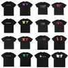Hip-Hop-Baumwoll-Designer-T-Shirts für Männer und Frauen, cremefarben, übergroß, kurzärmelig, Smiley-Gesicht, Trend, modischer Aufdruck, Sweat-T-Shirt, Rundhalsausschnitt, Vintage-Oberteile