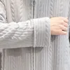女性冬プラスサイズ長い暖かいフランネルバスローブジッパーフード付きバスローブ妊娠コーラルフリースドレッシングガウンスリープウェア240108