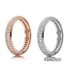 Designer Ring 100% 925 Sterling Zilveren RINGEN Met Kubieke Zirkoon Originele doos Voor pandola Mode voor Valentijnsdag Rose Gouden Bruiloft Dames
