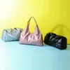 Yoga Mat Bag Pearlescent Fitness Gym Bags Sac De Sport For Women Men Glitter sack Training Gym Mummy Sports Tas Silver Sporttas 240108