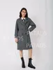Damen-Trenchcoats Patads France M Home Herbst/Winter 2024 Wear Contrast Tweed Straight Tube Woolen Overcoat Mfpou00531