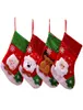 Décorations de Noël moyennes chaussettes suspendues mignon sac cadeau de bonbons bonhomme de neige père noël cerf ours bas arbre décor pendentif8207274