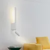 Wall Lamp Modern LED Light Backlight 360 ° Rotation Adjustable Lamps El Bedroom Bedside Study Reading Sconce With Switch