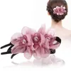 Pinces à cheveux mode fil de soie fleur épingle à cheveux accessoires pour femmes rétro élégant bec de canard pince chapeaux maman bijoux diadème cadeau de vacances