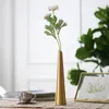 Vasen Metall Mini Vintage Vase Ornament Home Dekoration Blumen Kegel Büro Modern Licht Luxus Dekorativ DIY Tropfen