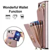 Étuis de téléphone portable Bague Stand Bandoulière Cas pour Samsung Galaxy S21 S20 FE S23 S22 Ultra Plus RFID Blocage Organ Card Holder Lanyard Cuir CoverL240105