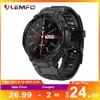 시계 LEMFO K22 SMART WATCH MEN BLUETOOTH CALL 사용자 정의 다이얼 스마트 워치 2022 400mAh 배터리 스포츠 피트니스 트래커 대 T Rex Pro