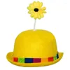 Bérets chapeau de fleur pour femme adolescentes Halloween carnavals feutre printemps été résistant au soleil avec décors