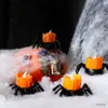 キャンドルハロウィーンティーライトブラックスパイダーキャンドルレスのないバッテリー操作ハロウィーンのためのティアライトスマルカボチャライト