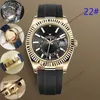 Men luxury watch 24 Adjustable Automatic Mechanical 42mm Fashion Business Stainless Steel Gold 2813 movement Luminous Waterproof W240u