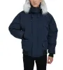 Winter outdoor vrijetijdssport donsjack witte eend winddicht parker lange leren kraag cap warm echt wolvenbont Stijlvolle bomberjacks Adventure Coat