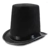 Berets Western Fedora For Men Women Unisex Wear Vintage Top Hat Solid Color Y1UA