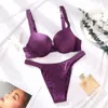 Lencería para mujer Bragas Moda Conjunto de lencería para mujer Ropa interior con sujetador de talla grande para mujer 2 piezas Push Up Ropa interior sexy Conjunto de calzoncillos Lencería con letras Porno erótico sexy