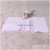 Lits de chats meubles d'été pour animaux de compagnie de pote à glace kennel silk fournitures cool natte de lit gouttes livraison de maison jardin dhhvq