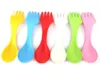 Cuillère Fourchette Couteau En Plastique Couverts De Voyage Ensembles Ustensiles De Camping Spork Combo Gadget Couverts 3 En 1 Outil À Manger 6pcsset RRA36327656318