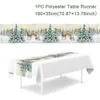 Décorations de Noël Chemin de table de Noël Décorations de joyeux Noël 2023 pour la maison Nappe Navidad Noel Kerst Cadeaux de Noël Année 2024 Natal 230828