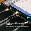 5A Snel opladen 3 in 1 USB-kabel Multi-snellader Micro USB Type C-kabel voor Samsung S24 Xiaomi Huawei Oneplus Realme Telefoonopladersnoer