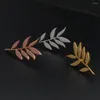 Brooches Wholesale Men's Lapel Fashionable Olive Branch Accessory Pins Stainless Steel Fashion Accessories Gift Jewelry