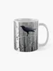 Tasses oiseau noir corbeau arbre bouleau forêt blanc Country Art A135 tasse à café Kawaii mélangeur tasses de petit déjeuner