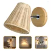 Wall Lamp Farmhouse Light Fixtures Modern Night Rattan Sconce Lights Bedroom Woven Pendant Bedside Home Simple