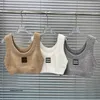 Designer recadrée femmes Singlet lettre tricoté réservoirs charmant sans manches fond débardeurs marque pull Camis Singlets tricots