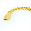 Hiphop personnalisé Hiphop Iced Out Gold plaqué VVS Moisanite Diamond Fine Bijoux Bracelet Miami Cuban Link chaîne