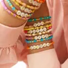 Link-Armbänder Go2boho Surfer Heishi Perlenstapel Namensset Benutzerdefinierter Schmuck 2024 Mode Hawaii Böhmische Geschenke Unisex für Teenager-Mädchen