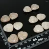 Pierres précieuses en vrac, corail fossilisé naturel, perles en forme de cœur à moitié percées, 20 à 25mm, prix pour 1 paire