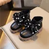 Botas Cozulma Outono Inverno Crianças Curto para Meninas Bow Tie Tornozelo 1-6 Anos Crianças Sapatos De Couro Macio Crianças Sapatilhas