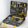 108 Piece Tool Set General House hold Hand Kit with Plastic Toolbox Storage Case Used to Car repair And home Repair 240108