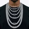 Collier Hip Hop de styliste pour hommes, testeur de diamants Vvs, chaîne à maillons cubains Moissanite à 2 rangées de 15mm