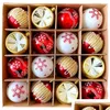 Christmas Decorations Tree Balls 16Pcs Shiny Ball Pendant For Holiday Party Year Decor Dining Room El Anniversary Offices Drop Deliver Otfa3