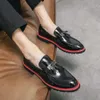 New Patent Loafers Slip on Business Casual Mirror Mens Leather Groom Men's Dress Shoes Large Size 38-48