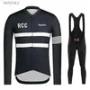 Cykeltröja sätter 2023 RCC Raphaful Spring Autumn Cycling Jersey Set Racing Bike Cycling Suit Cykel Cykelkläder Ropa Ciclismo Långärm240108