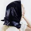 Huvuddukar för kvinnor faux läder kerchief bandana mjukt huvud slitage headcover vattentät nackfolie med snaps 240108