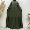 Etniska kläder ramadan eid mode puff hylsa muslimska abaya mantel islamisk klänning kalkon hijab långa klänningar marockansk kimono femme musulmane