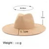 Berets 2024 unisex feminino pêssego coração sólido camurça festa chapéu masculino 9.5 cm grande aba larga chapéus jazz boné tecido fedora cores