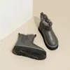 Australisk äkta ull Chelsea Snow Boots fläck och vattenbeständig handgjorda äkta päls övre integral 240108