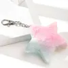 Mode Farbverlauf Plüsch Anhänger Schlüsselanhänger Nette Schmetterling Katze Stern Herz Weiche Haarballen Schlüsselanhänger Frauen Taschen Hängen Ornament