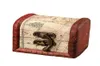 Винтажная шкатулка для драгоценностей Мини-деревянная карта мира с рисунком Металлический контейнер-органайзер Чехол для хранения Деревянные коробочки ручной работы YL1704098677