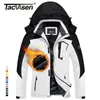 TACVASEN Winter Fashion Ski Snowboard Jacket Women Thermal Fleece Waterproof Fish Casual Work Rain Jacket Coat Windbreaker Parka 240106