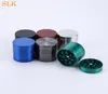 High Quality Herb Grinder Metal Zinc Alloy Tobacco Herbal Grinders 4 Layers 40mm Diameter Smoking Accessories 6 colors Custom logo5920229